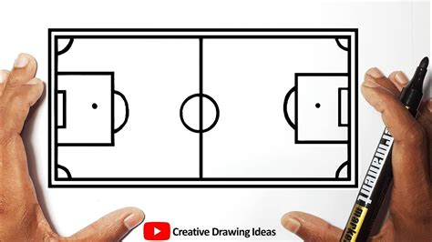 football field drawing easy
